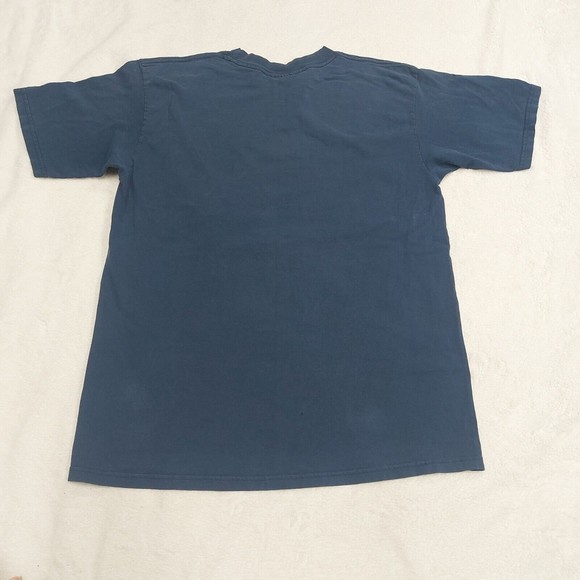 Vintage Y2K Cleveland Indians Navy Blue True Fan Graphic T-Shirt Size Large - Picture 8 of 9